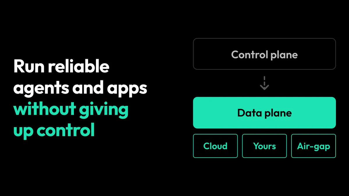 Run reliable agents and apps without giving up control