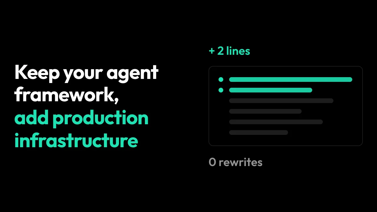 Keep Your Agent Framework, Add Durable Execution
