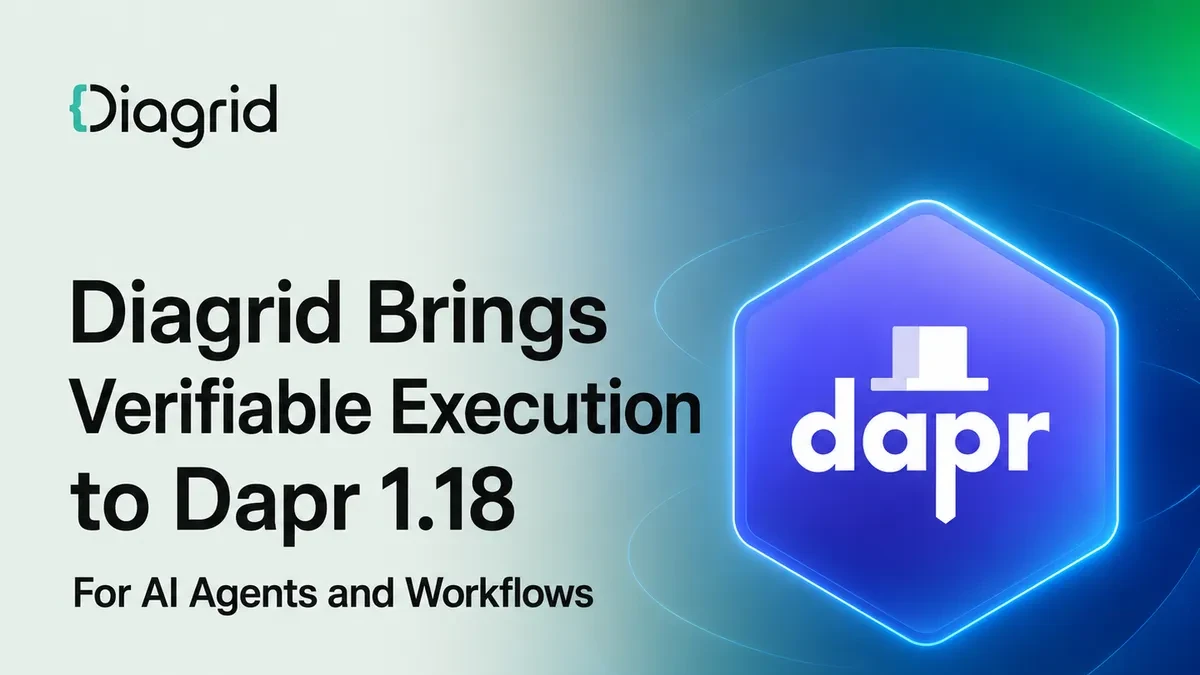 Diagrid Brings Verifiable Execution for AI Agents and Workflows to Dapr 1.18