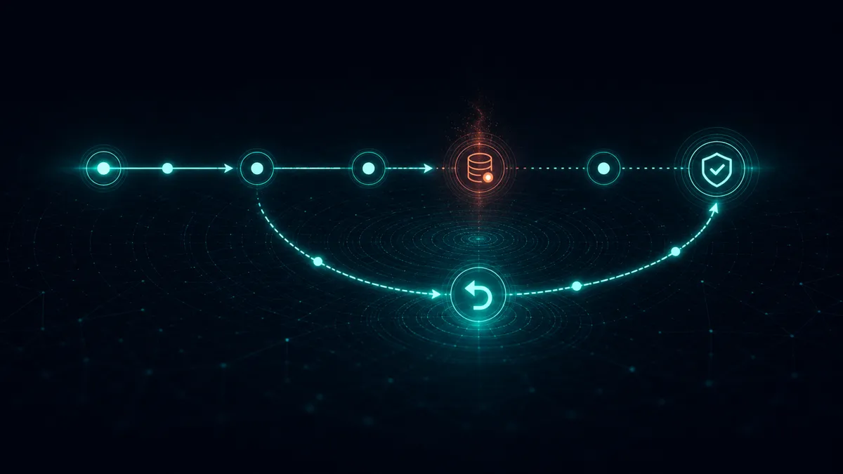 When should AI teams use saga-style compensation instead of simple retries?