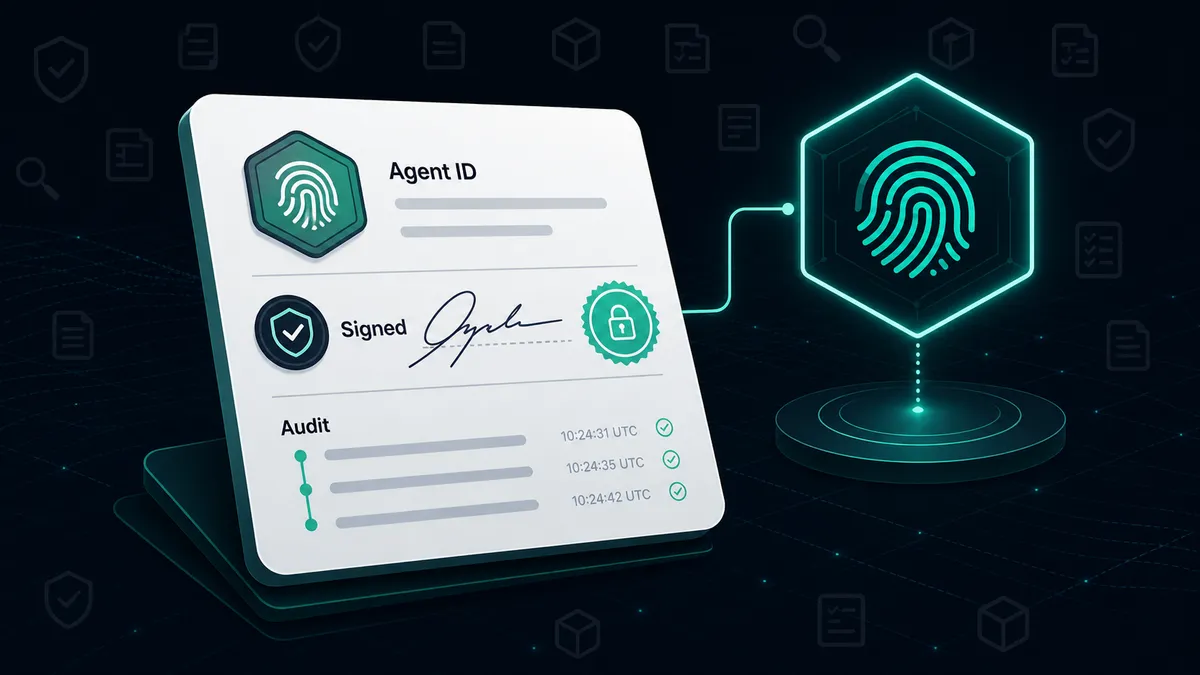 How should an enterprise prove which AI agent initiated an action?