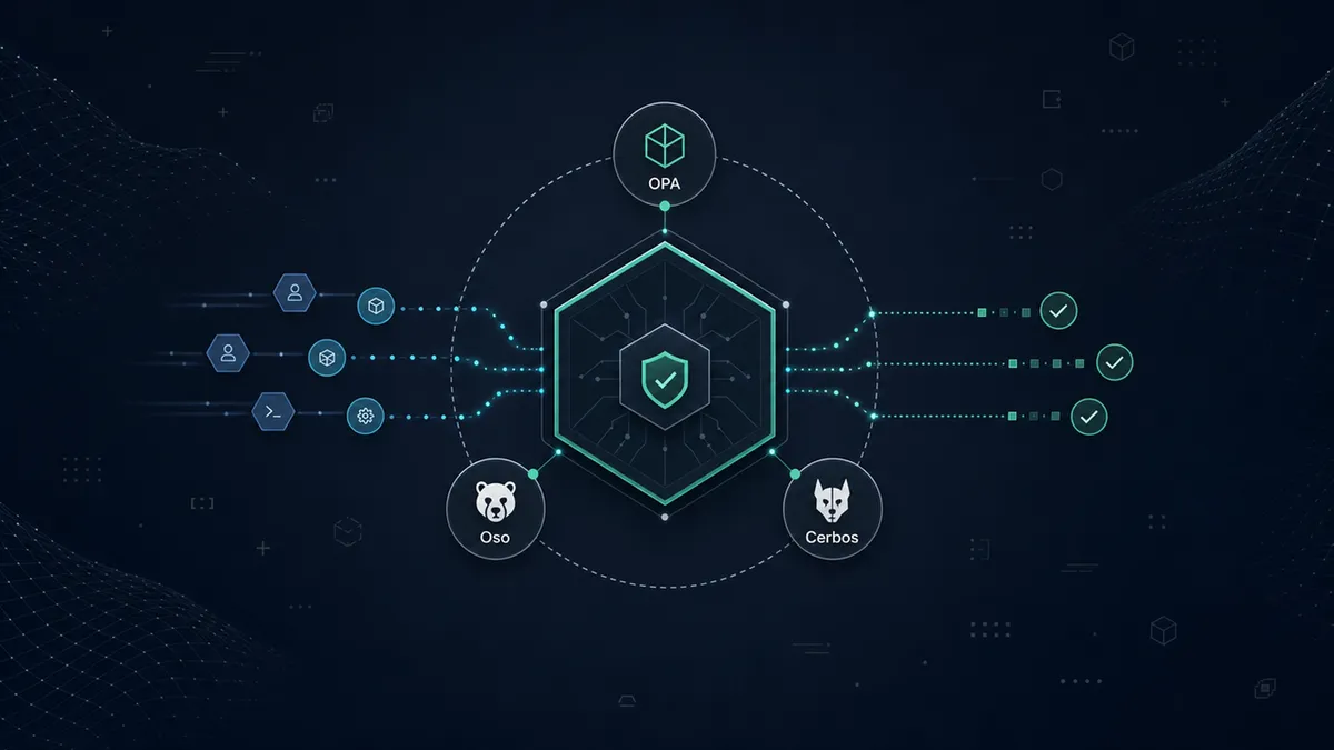 Where do OPA, Oso, or Cerbos fit when governing AI agents?