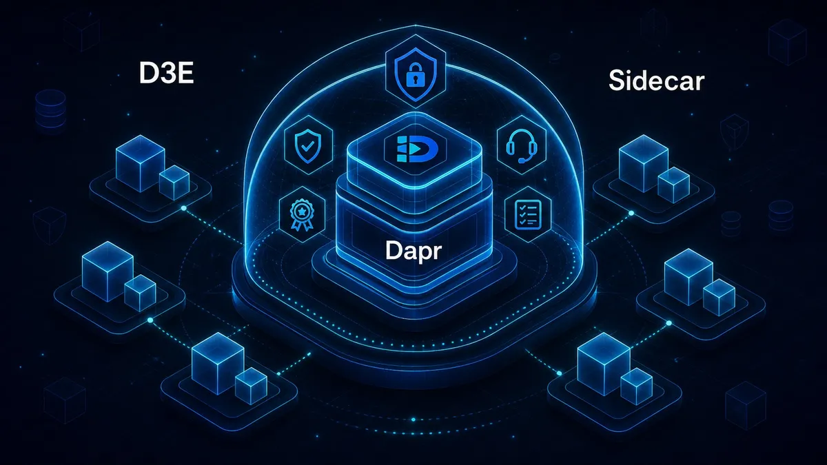 What is D3E with Dapr-based architecture?