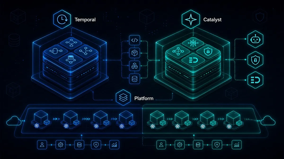 How is Diagrid Catalyst different from Temporal for platform engineering teams?