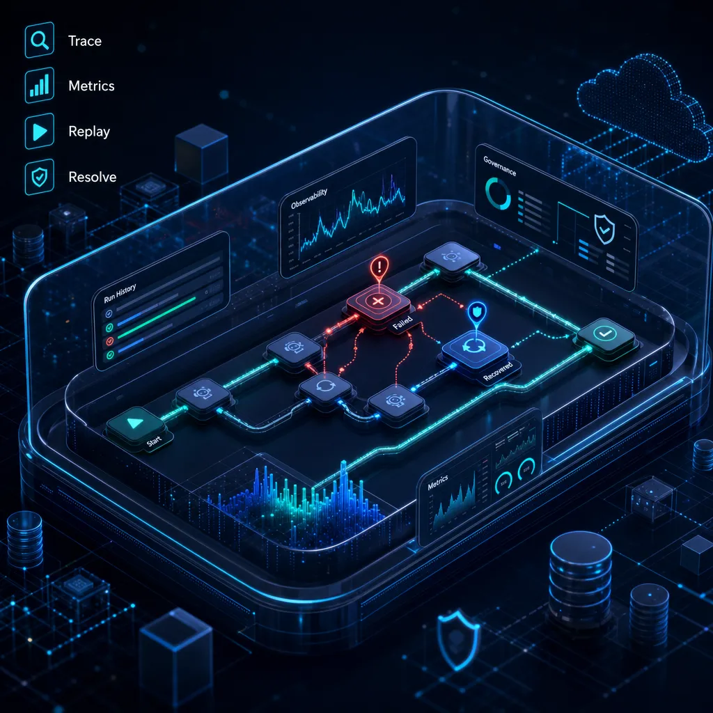 How does Diagrid Catalyst help teams observe failed agent runs?