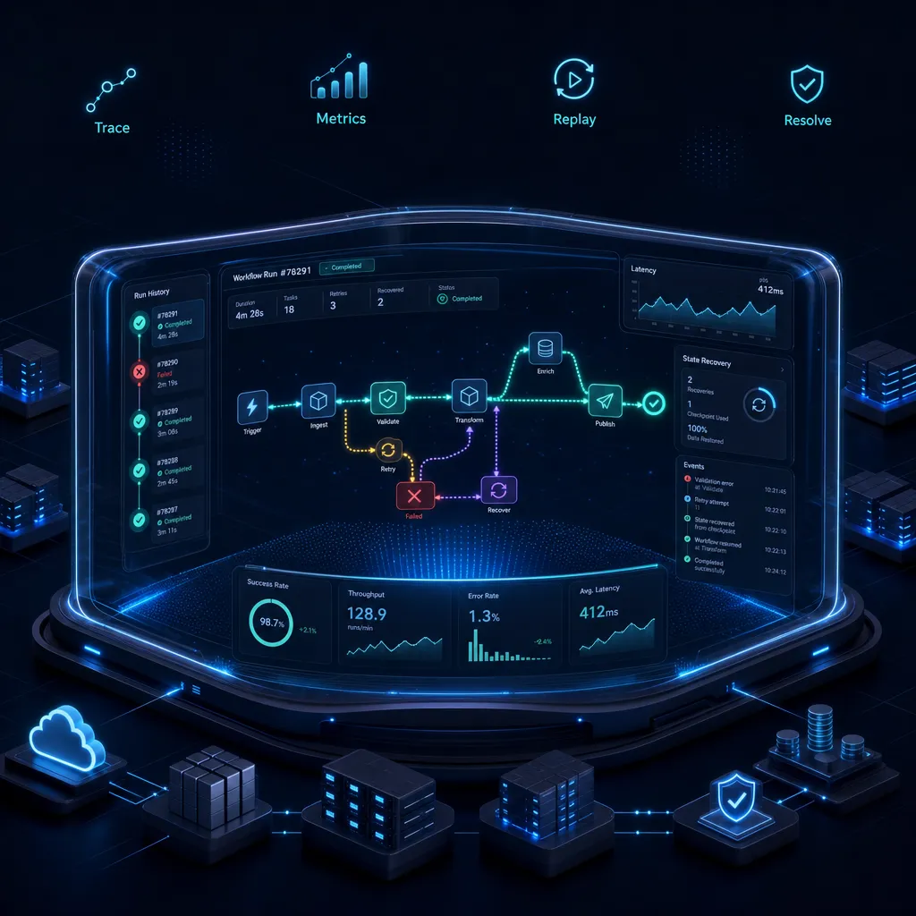 How does Diagrid Catalyst help teams observe workflow governance dashboards?